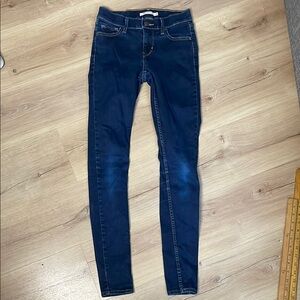 Levi's Blue Denim Super Skinny Jeans 710‎ Size 26. GUC.